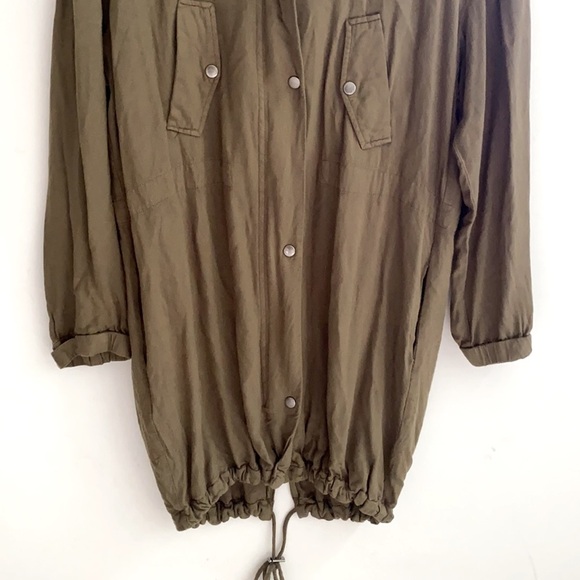 Love Tree Lightweight Olive Green Military Style Hooded Jacket Womens,Size Large - Picture 6 of 12